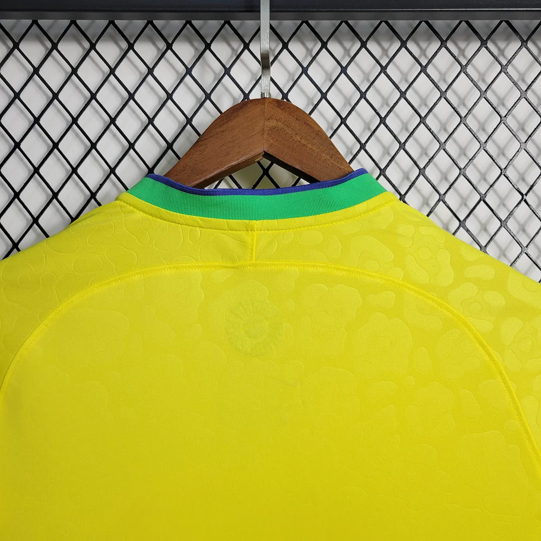 2022 Brazil Long Sleeve Home Football Shirt