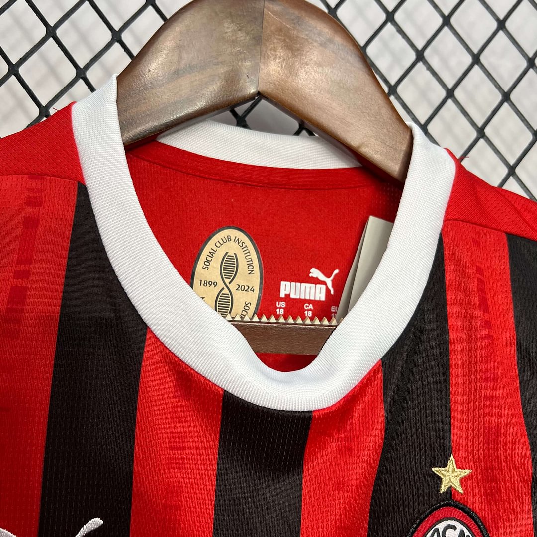 2024/2025 AC Milan Home Football Shirt Kids
