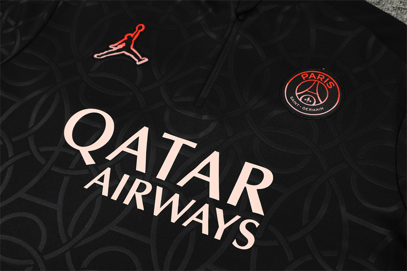 2024/2025 Paris Saint-Germain Black Gold Half-Pull Training Suit