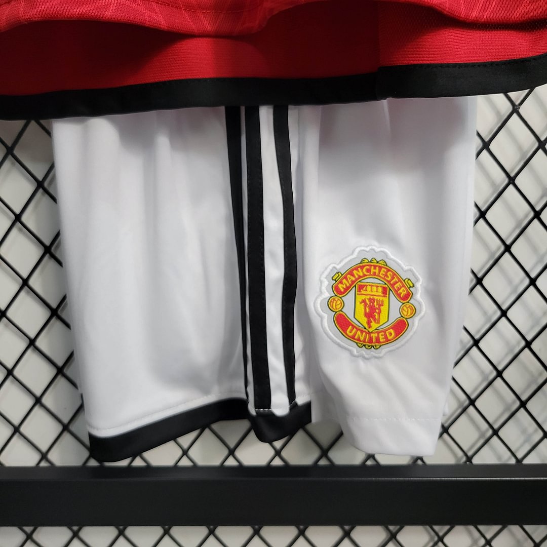 2023/2024 Manchester United Home Football Shirt Kids Size