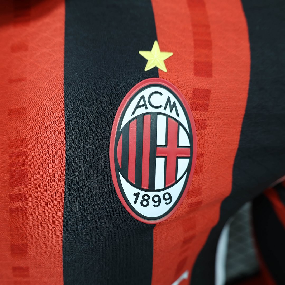 2024/2025 Player Version Long Sleeve AC Milan Home Football Shirt