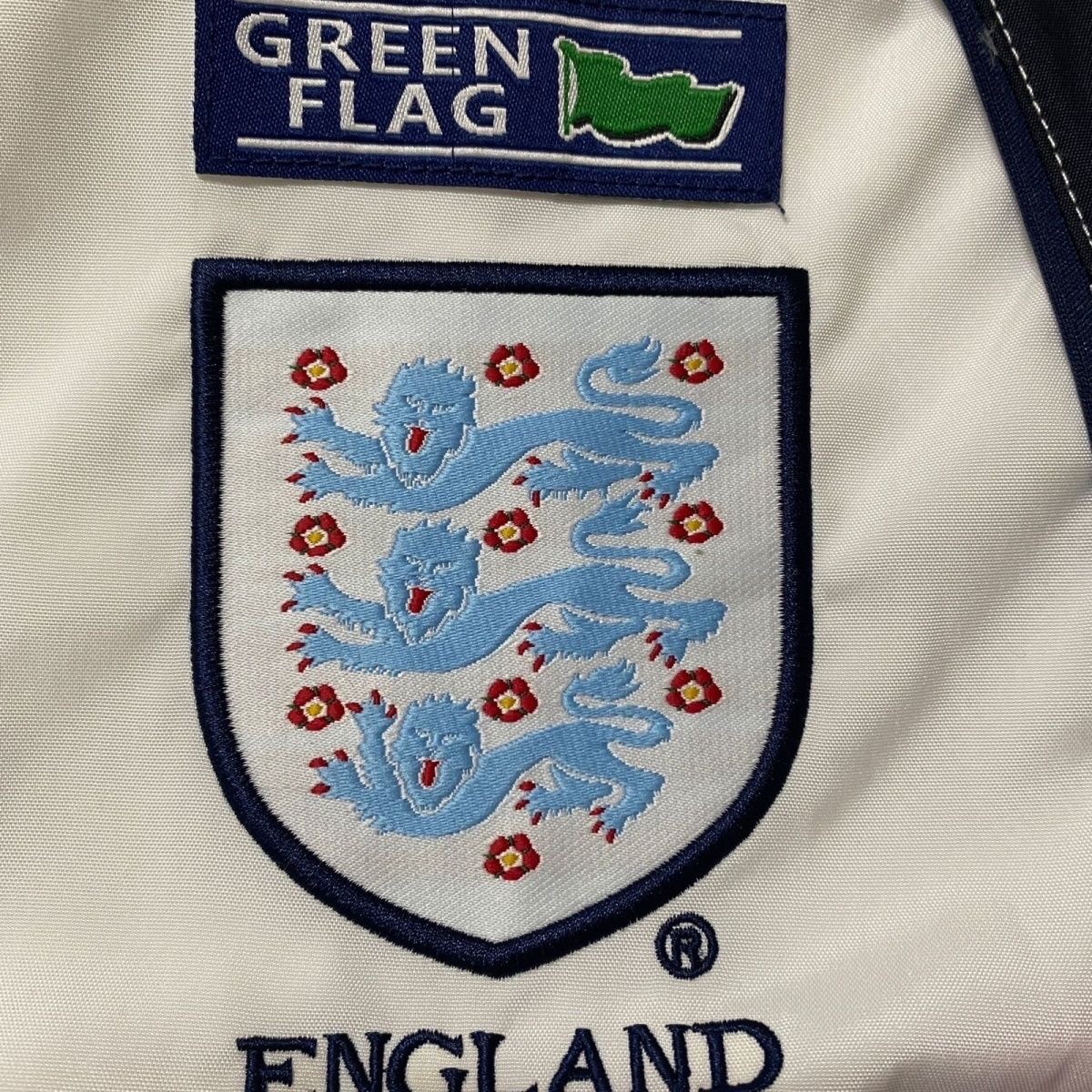 1998 England Retro Home Windbreaker Football Shirt