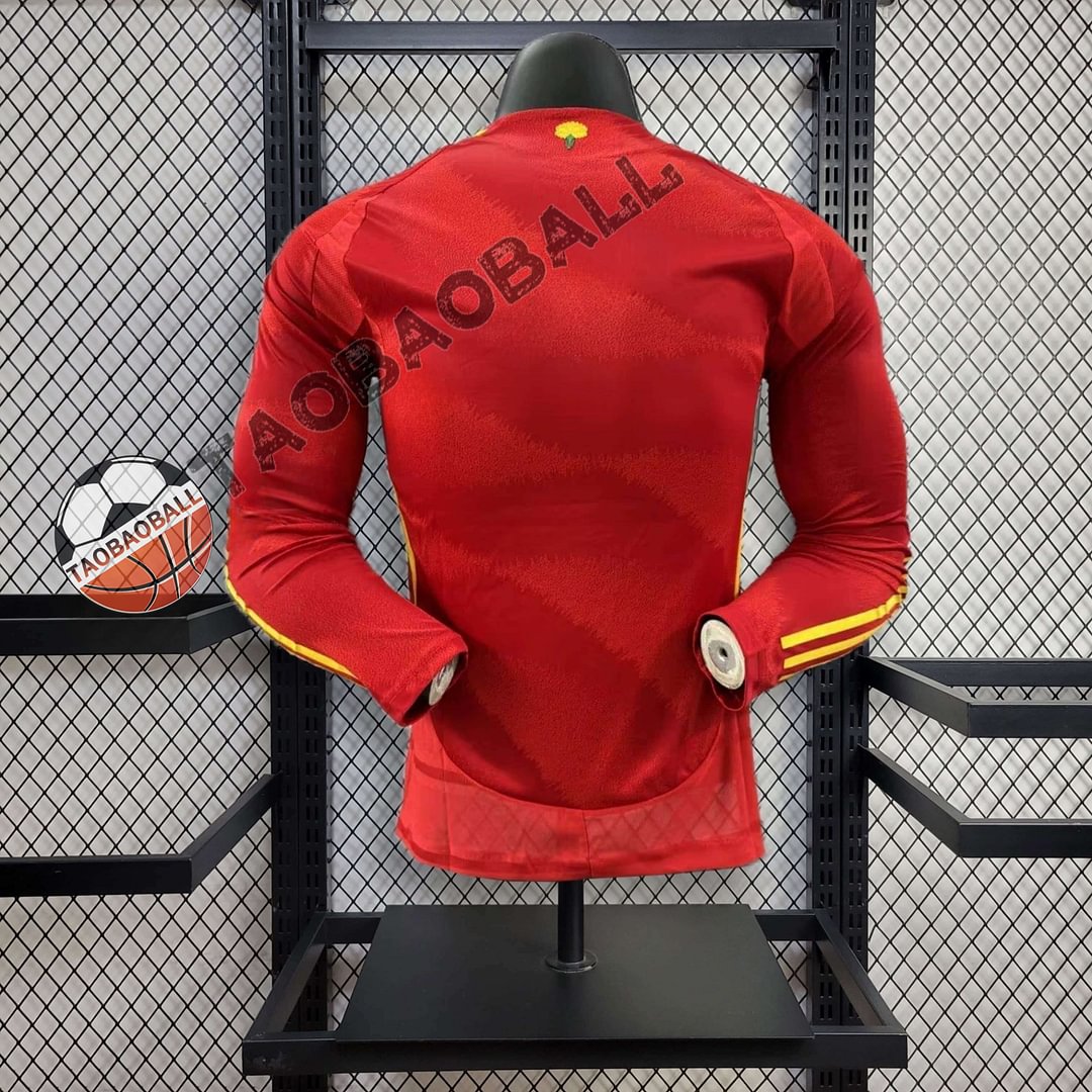 2024 Spain Long Sleeve Home Football Shirt( Player Version )
