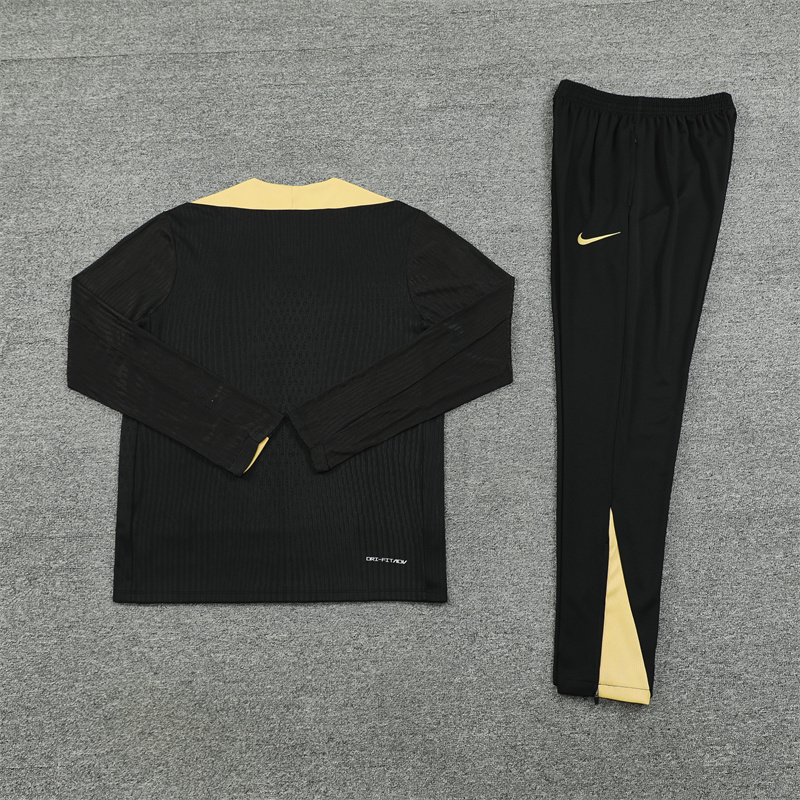 2024/2025 Barcelona Gold Black Half-Pull Training Suit