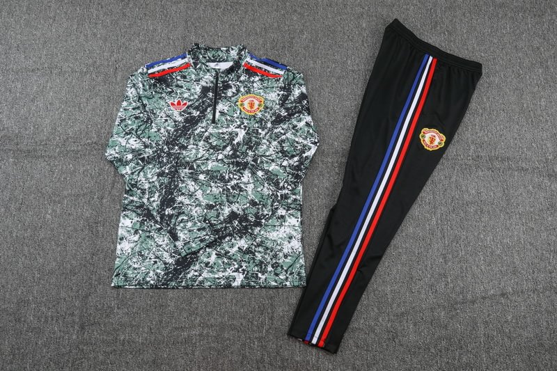 2024/2025 Manchester United Half-Pull Green Football Shirt