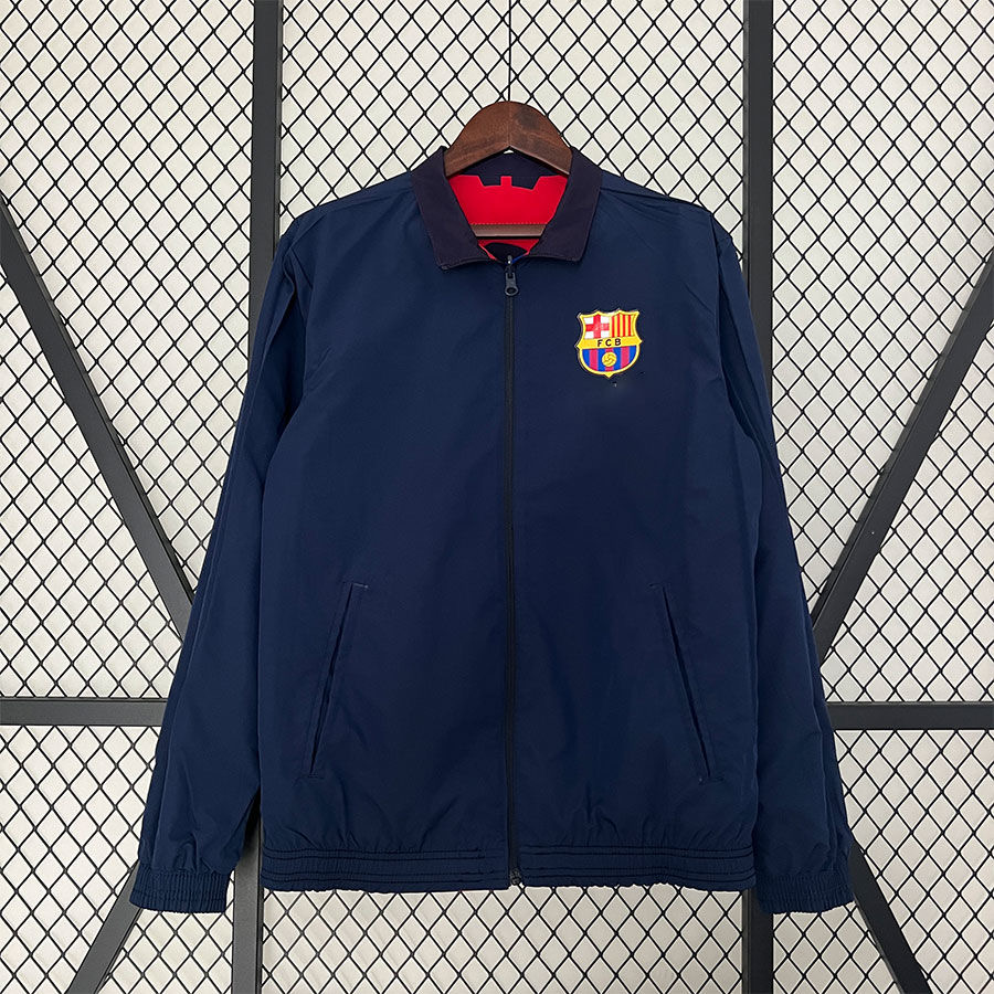 2023/2024 Barcelona(Red and Blue)Double-sided Windbreaker Football Jersey