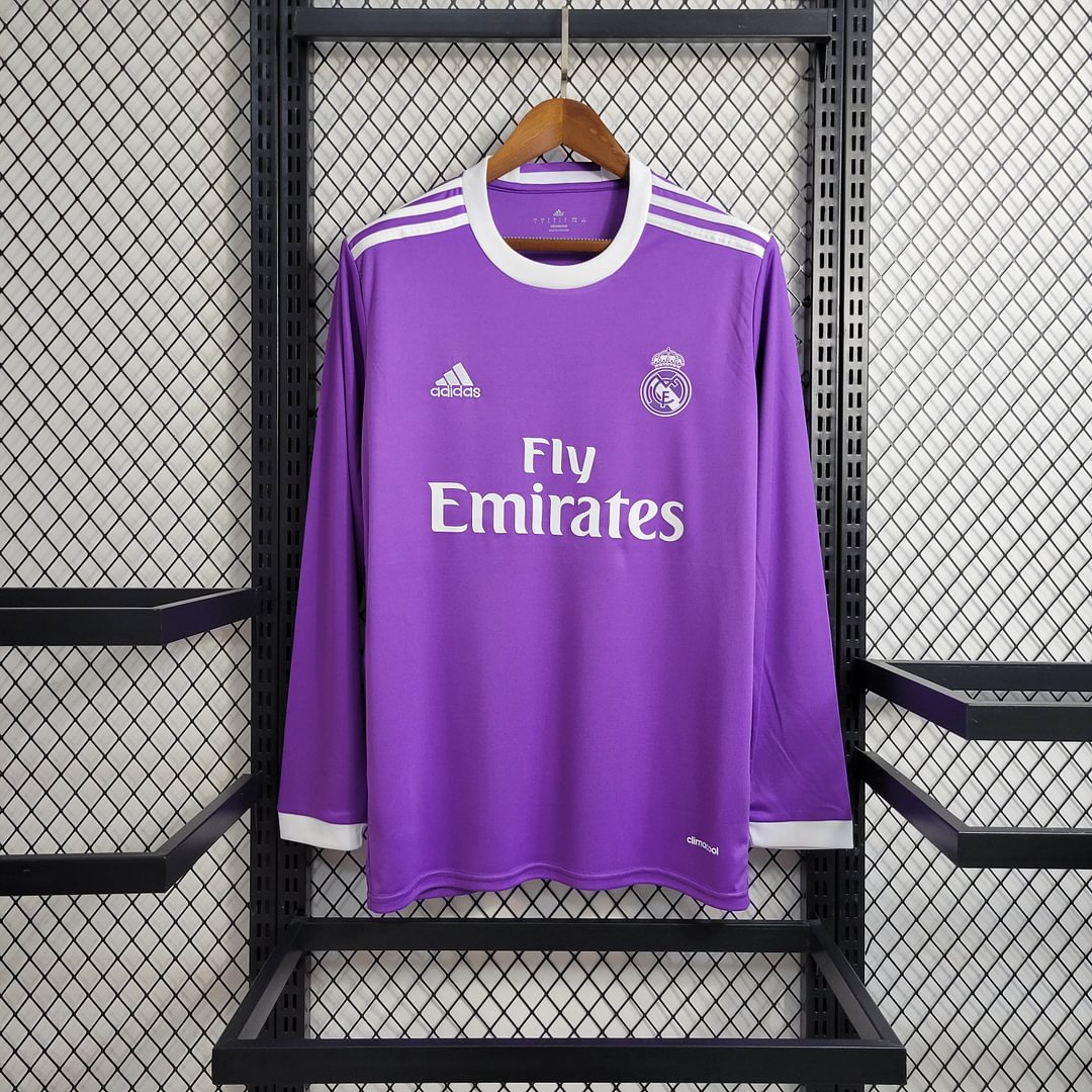 2016/2017 Real Madrid Retro Long Sleeve Away Football Shirt