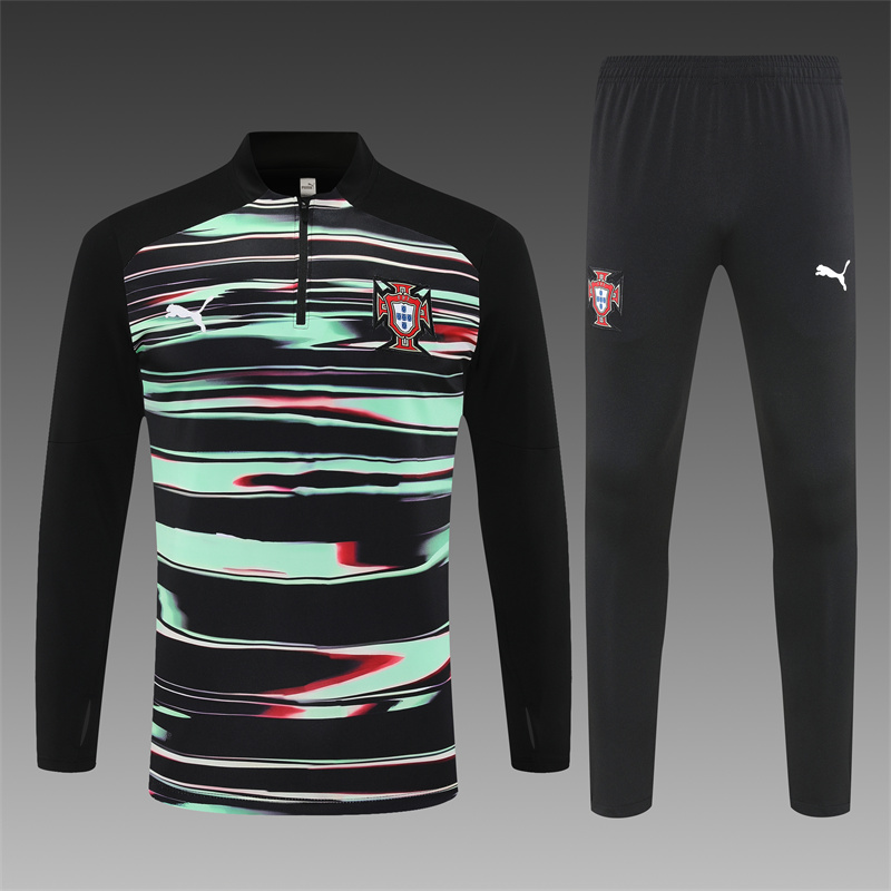 2025/2026 Portugal Half-Pull Camouflage style Training Suit Football Shirt