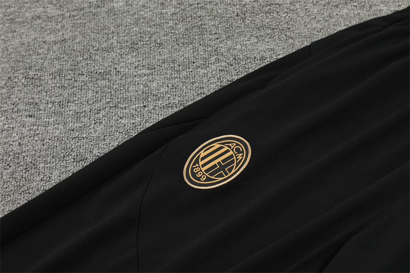 2024/2025 AC Milan Black Half-Pull Training Suit Player Edition