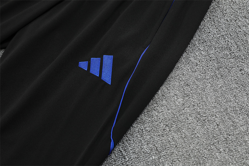 2025/2026 Real Madrid Blue Black Dragon Training Wear Suit Shirt