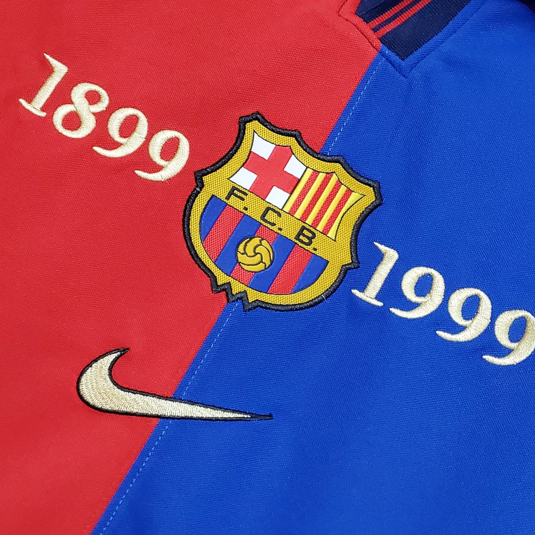 1999/2000 Retro Barcelona Home 100th Anniversary Version Jersey