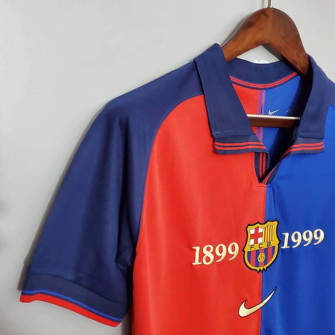 1999/2000 Retro Barcelona Home 100th Anniversary Version Jersey