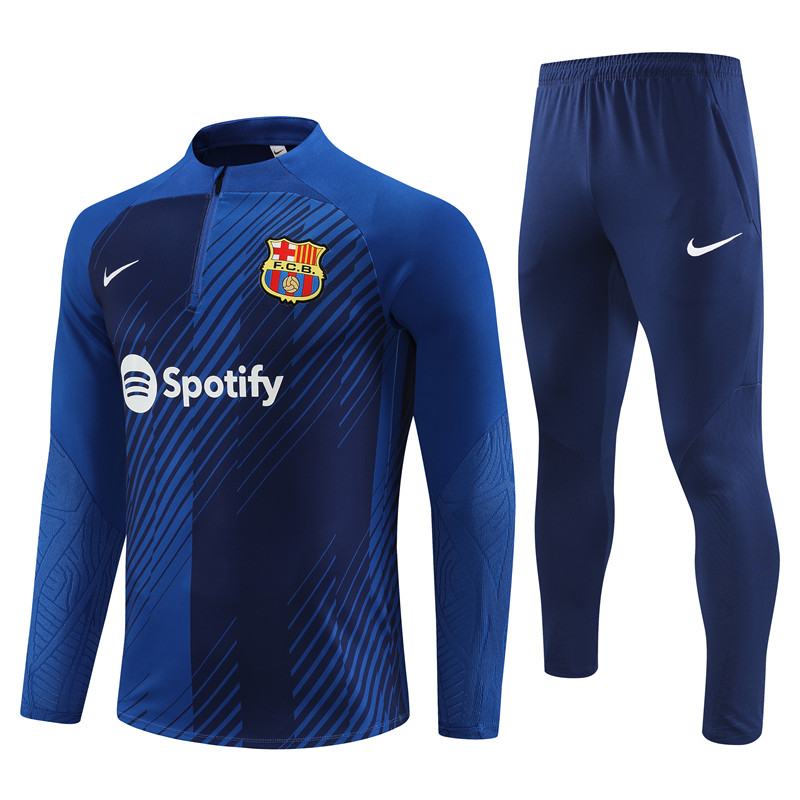 2025/2026 Barcelona Royal Blue Half-Pull Training Suit