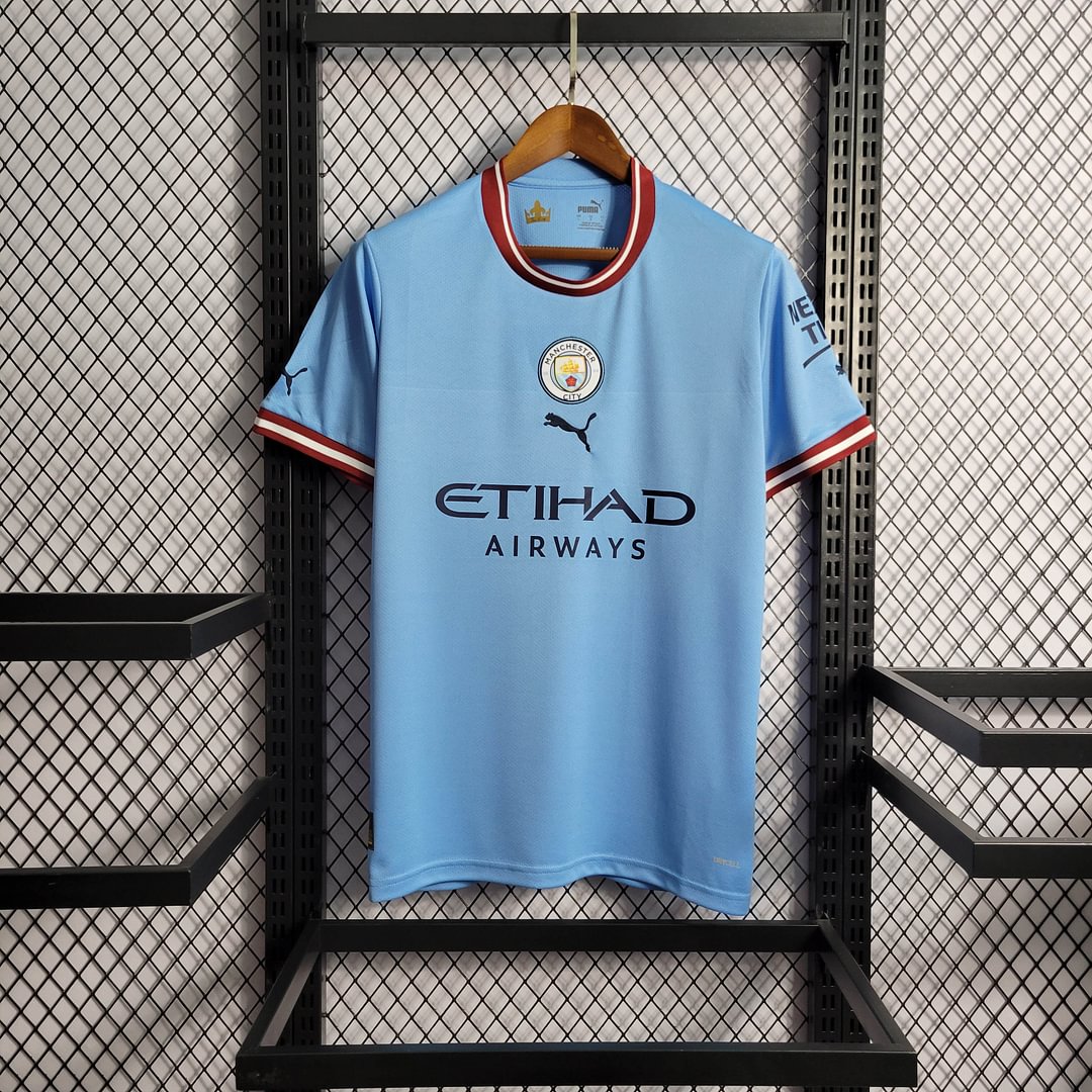 2022/2023 Manchester City Home Football Shirt For Fans Version