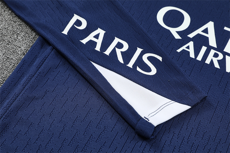 2025/2026 Paris Saint-Germain Royal Blue half zip training suit set