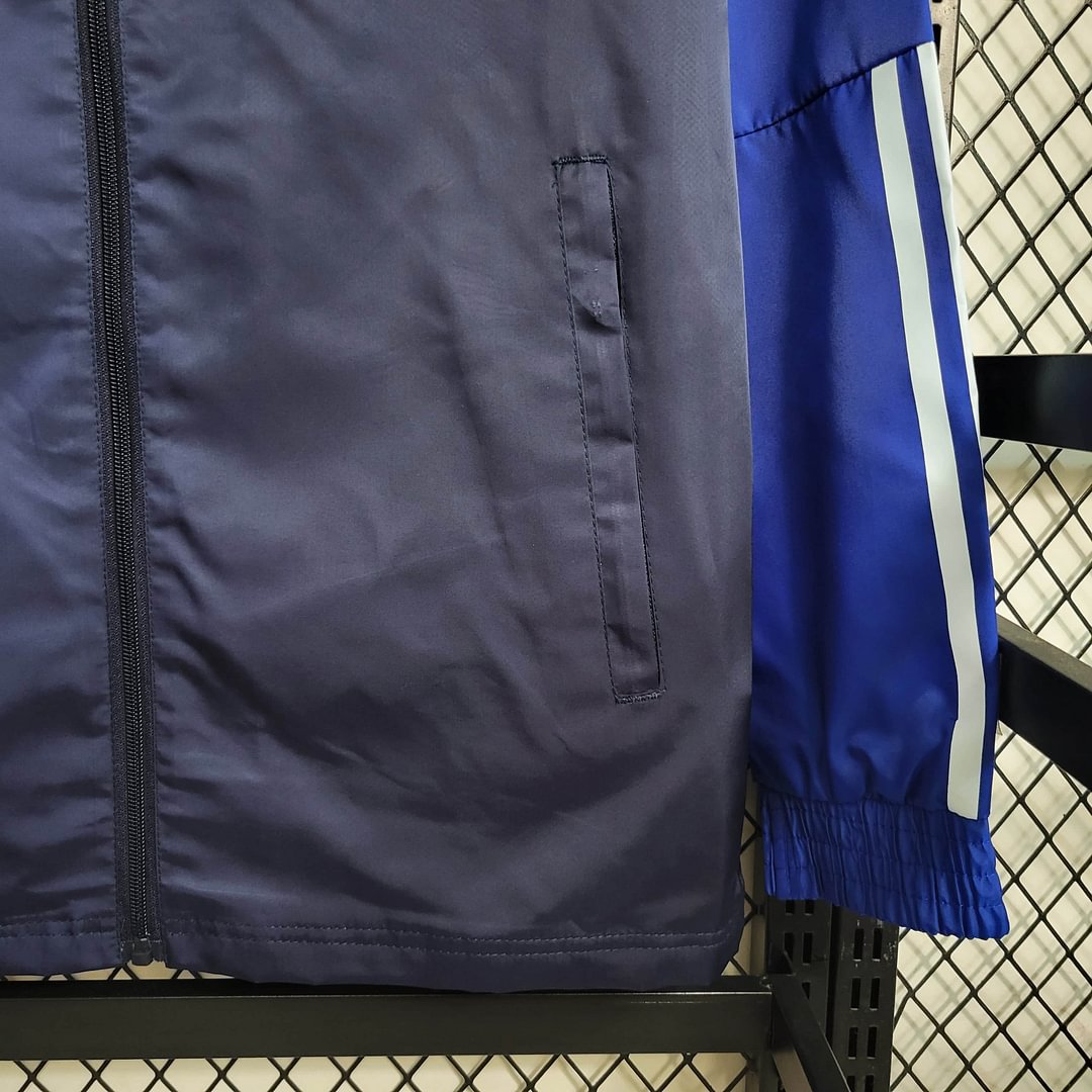 2023/2024 Manchester United Trench Coat Blue Football Jersey