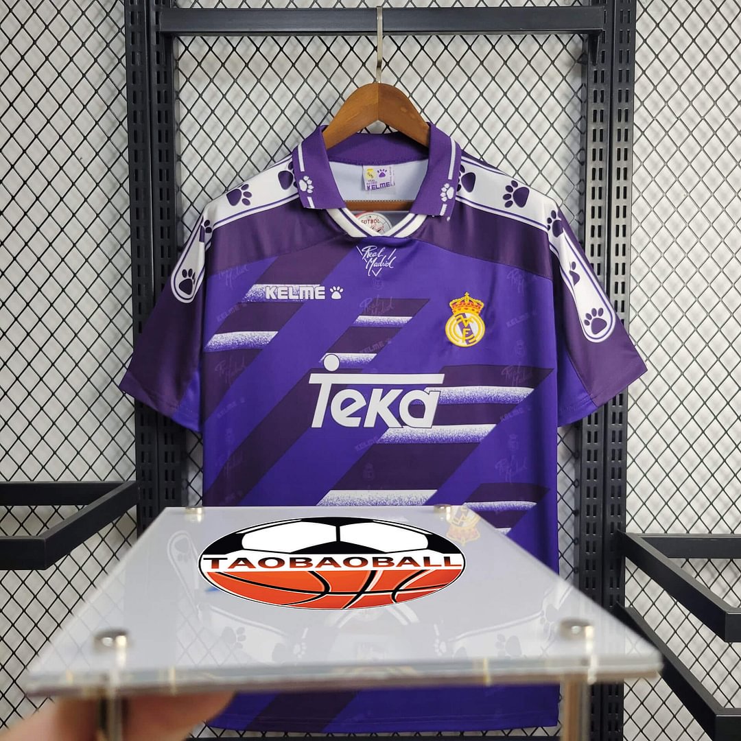 1994/1996 Real Madrid Retro Purple Away Football Shirt