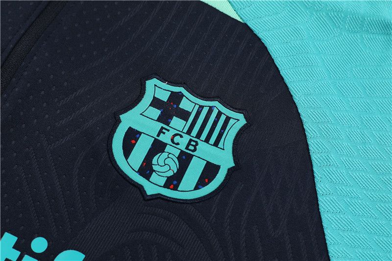 2025/2026 Barcelona blue black Half-Pull Training Suit