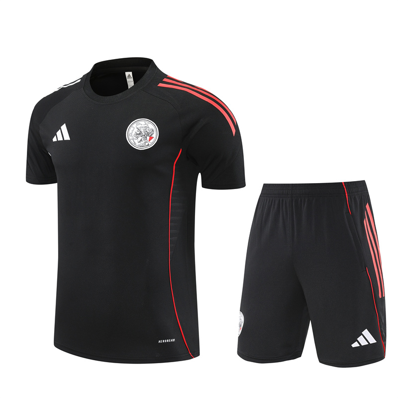 2025/2026 AFC Ajax Short Black sleeved training suit set