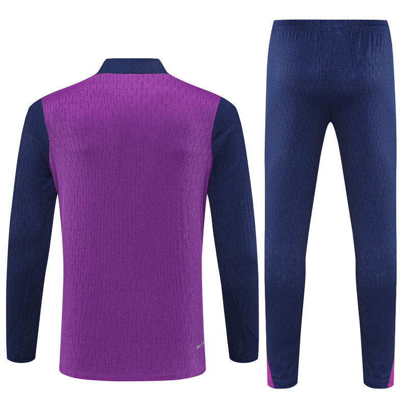 2025/2026 Barcelona Half-Pull Purple Training Suit