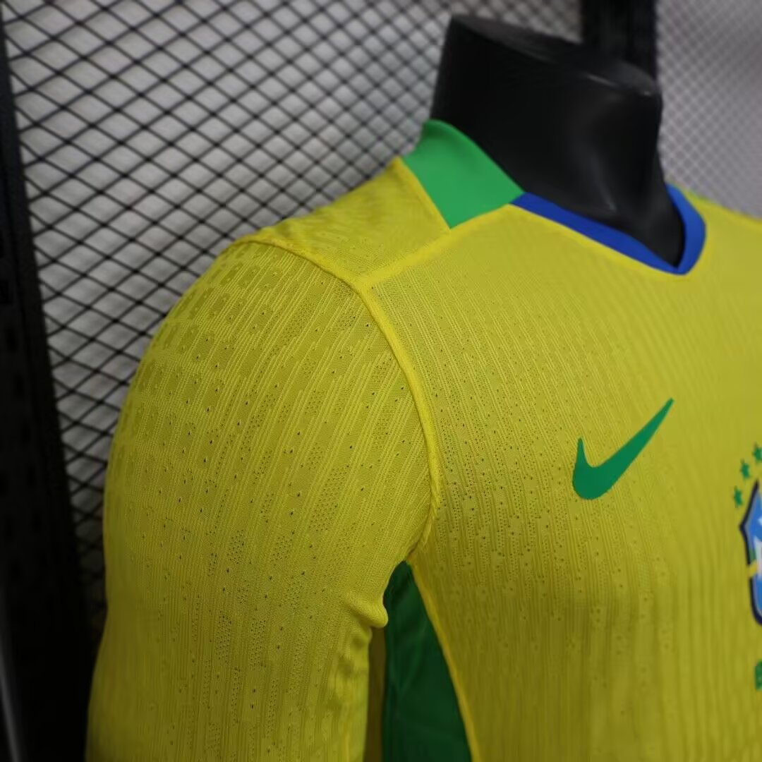 2025/2026 Brazil Long sleeves Home Football Shirt For Player Version