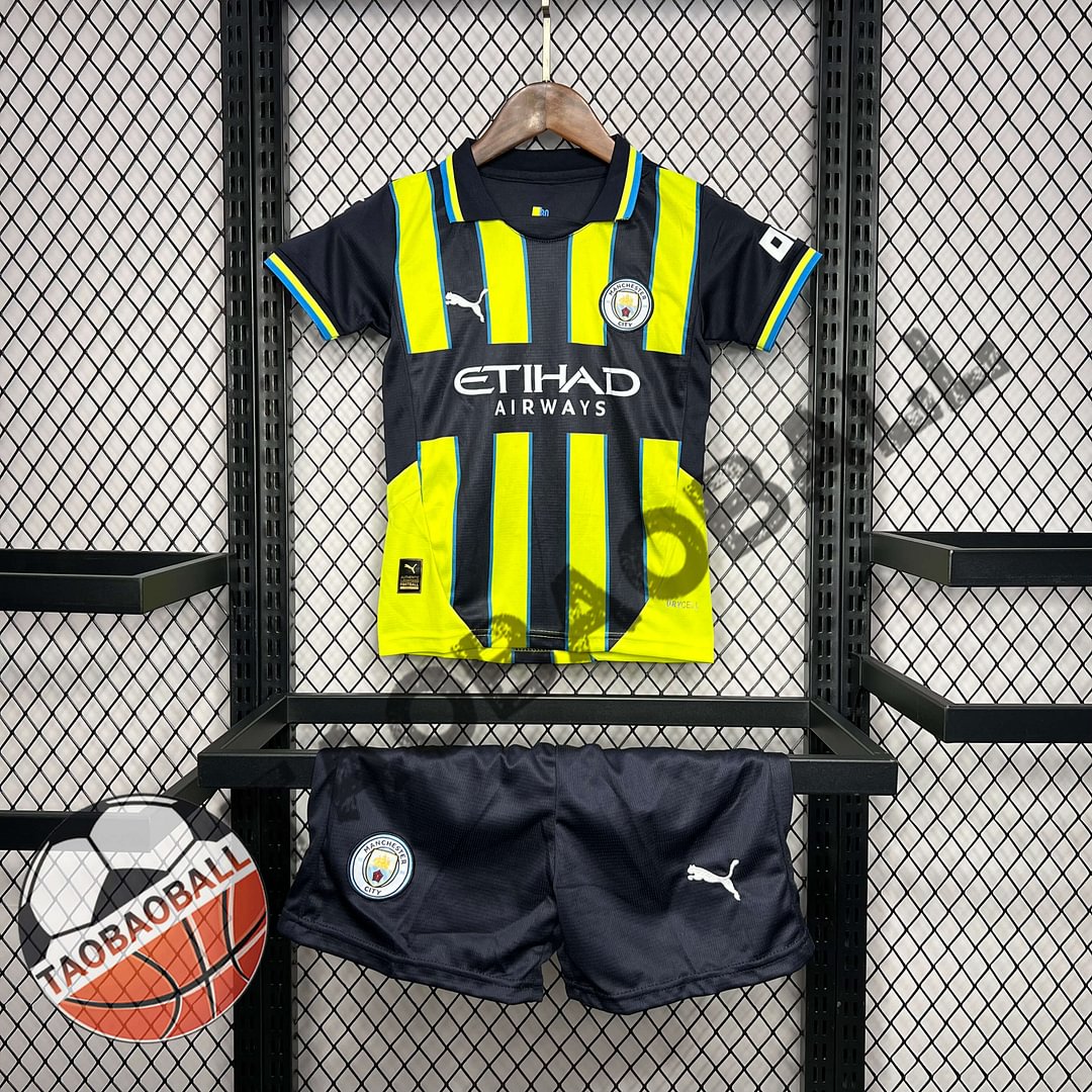 2024/2025 Manchester City Away Football Shirt Kids Size