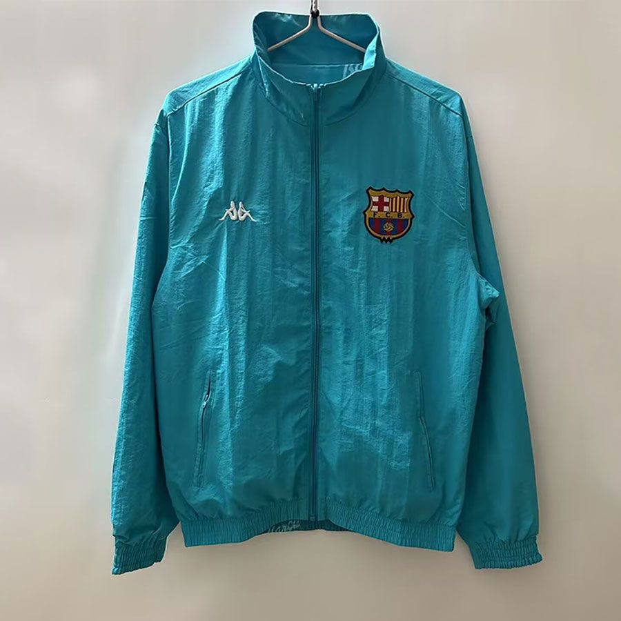1992 Barcelona Blue Double-sided Windbreaker Football Jersey