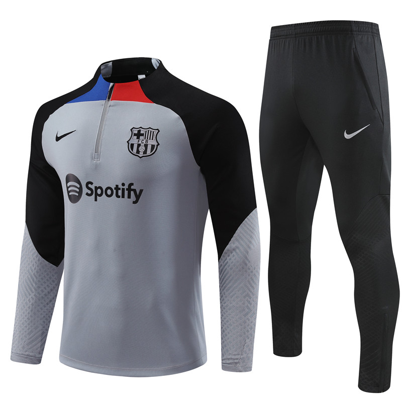 2025/2026 Barcelona Grey Half-Pull Training Suit