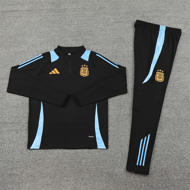 2024/2025 Argentina Black Half-Pull Training Suit Player Edition