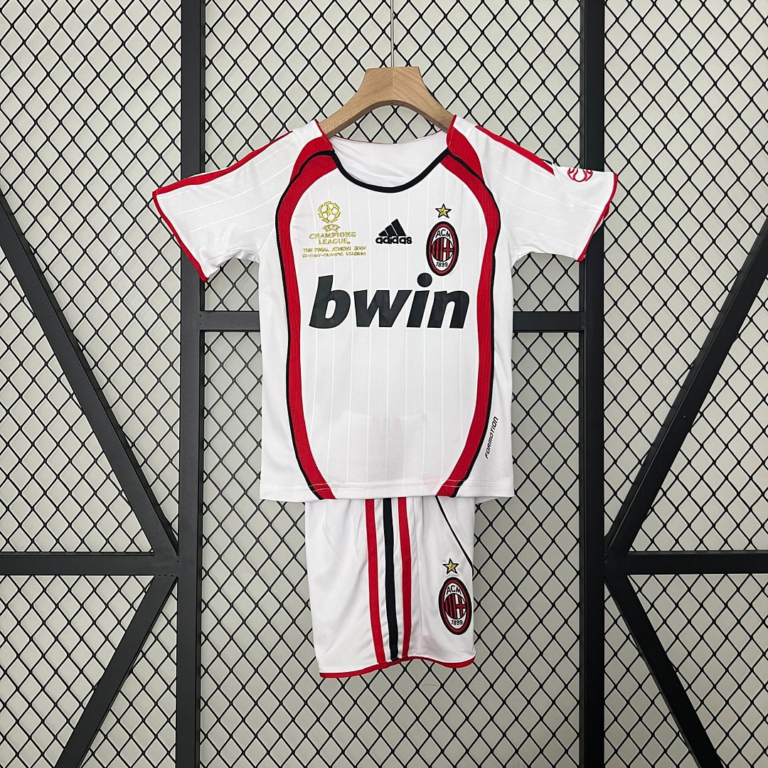 2006/2007 Retro AC Milan Away Champions League Football Shirt Kids