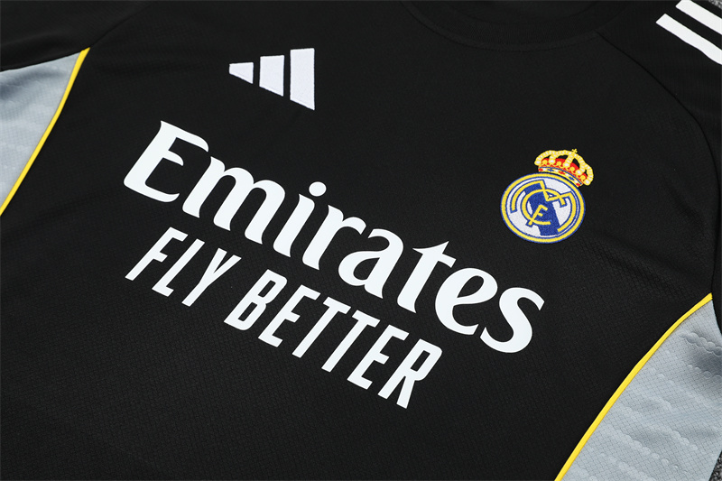 2025/2026 Real Madrid Black Training Wear Suit Shirt