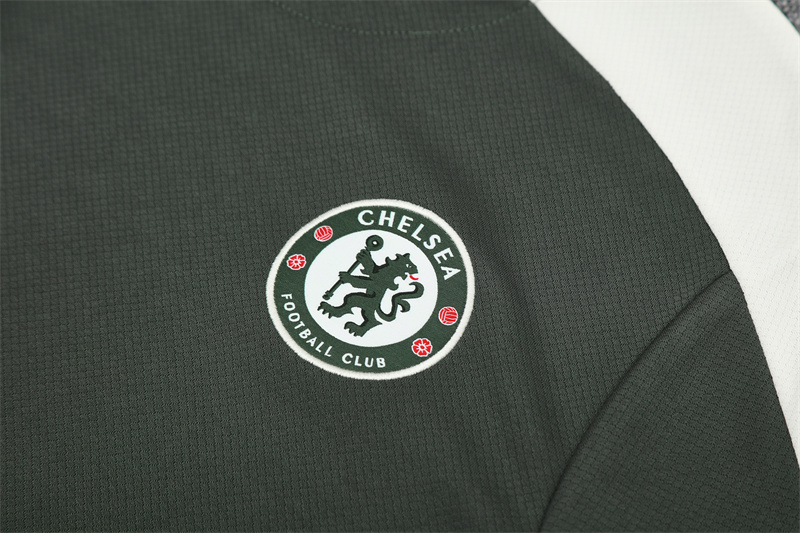2025/2026 Chelsea Army Green Training Set Football Suit