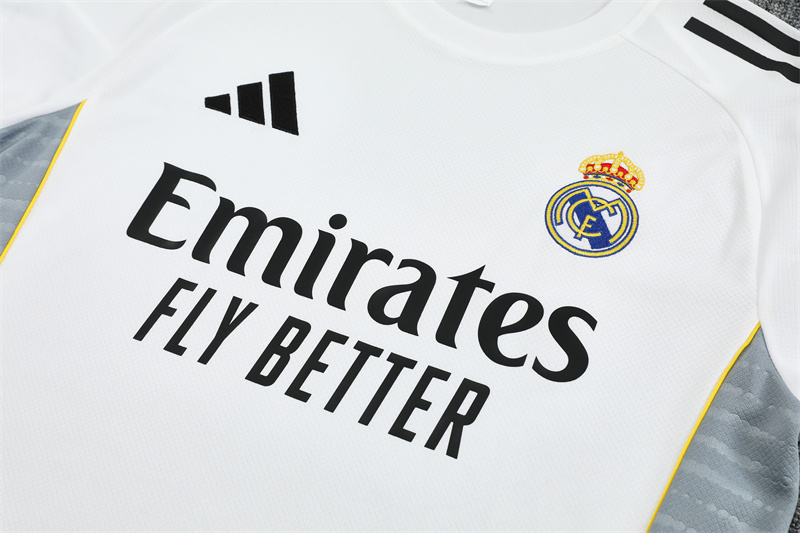 2025/2026 Real Madrid White Training Wear Suit Shirt