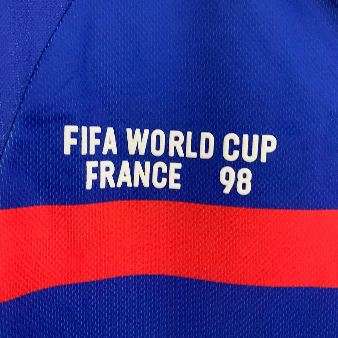 1998 France Retro Long Sleeve Home Football Shirt