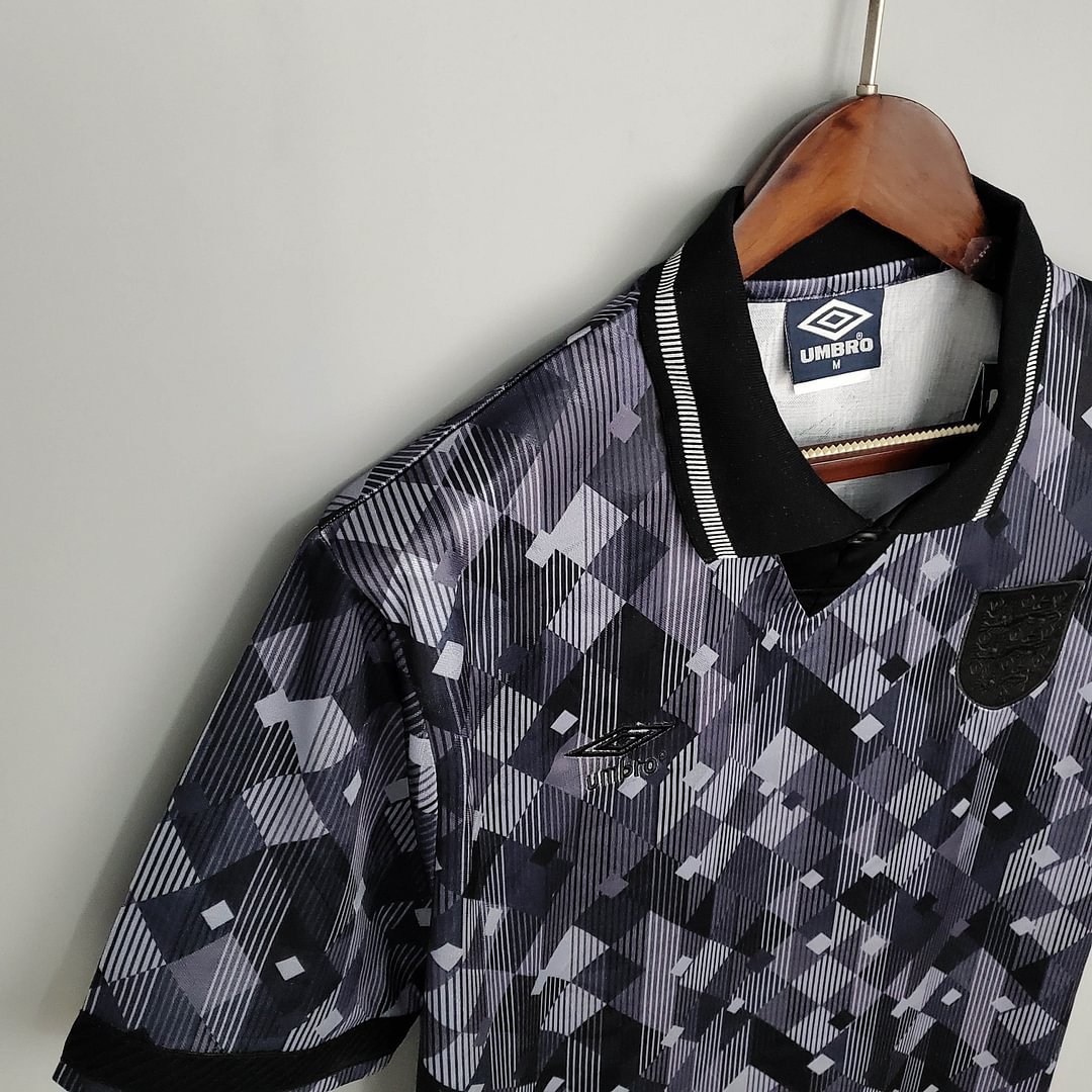 1990 England Retro Blackout Special Edition Black Football Shirt 1:1 Thai Quality