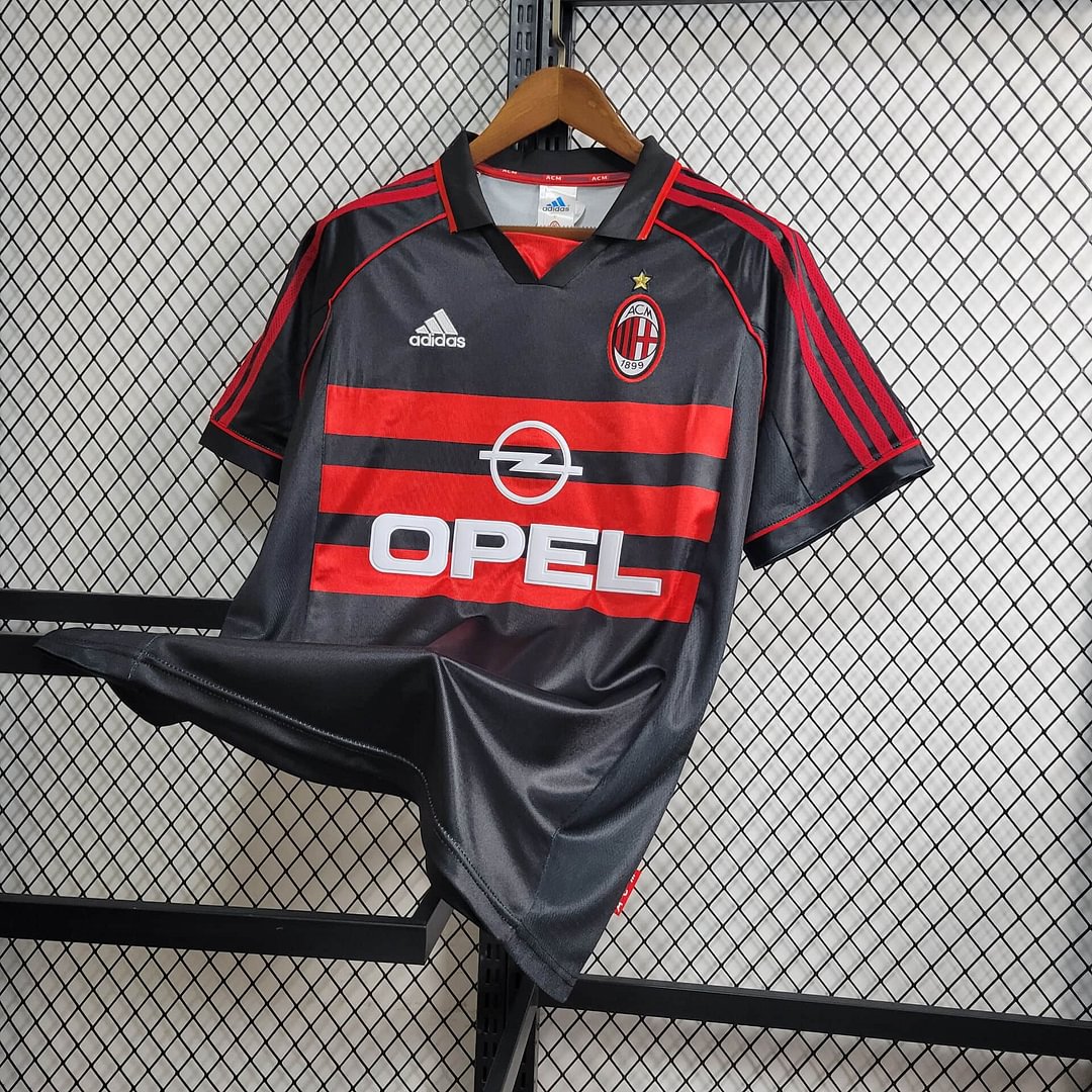 1998/1999 AC Milan Black Retro Third Away Football Shirt