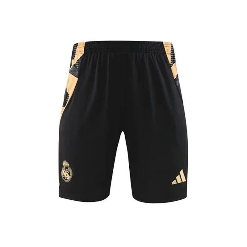 2024/2025 Real Madrid Black Gold Training Wear Suit Shirt