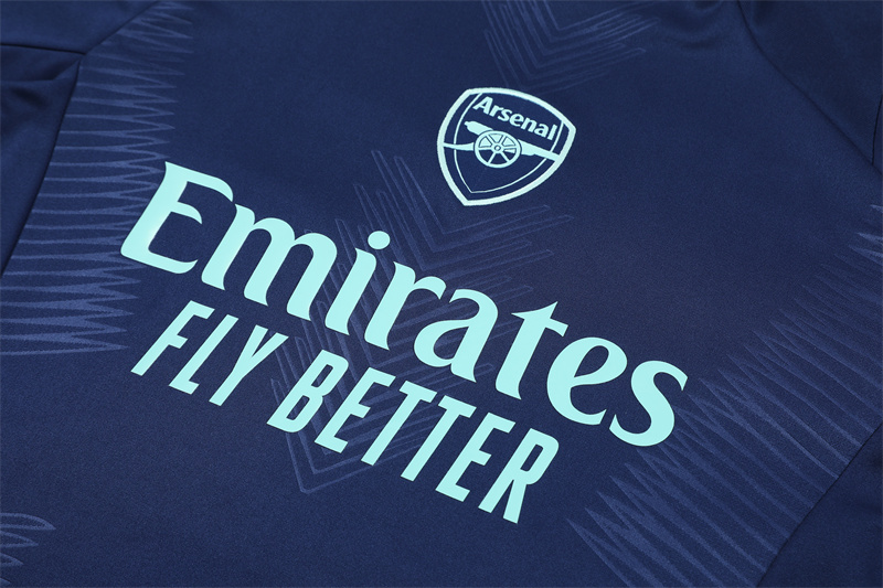 2024/2025 Arsenal Royal blue Half-Pull Training Suit Player Edition Football set