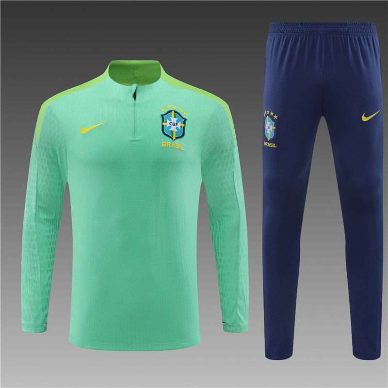 2024/2025 Brazil Prematch Jersey Green Football Jersey