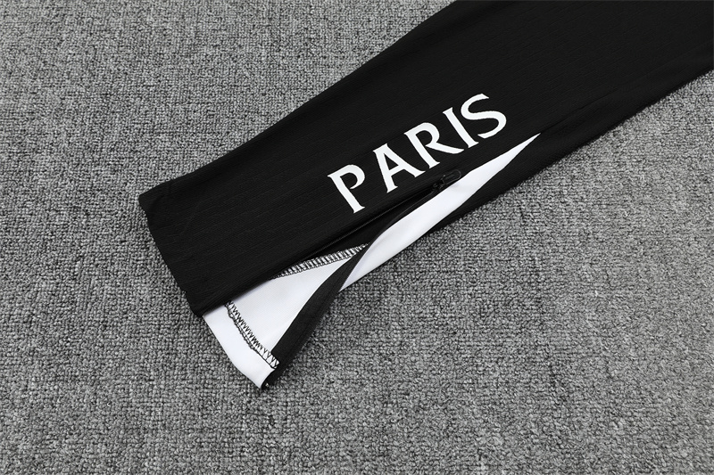 2025/2026 Paris Saint-Germain Black half zip training suit set