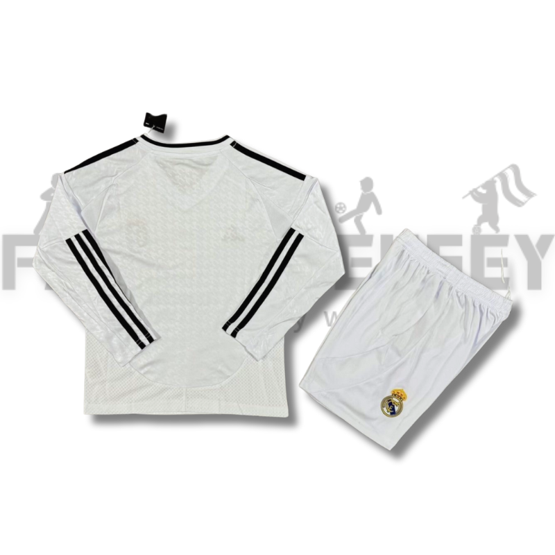 2024/2025 Real Madrid Home Long sleeves Football Jersey(For Kids)