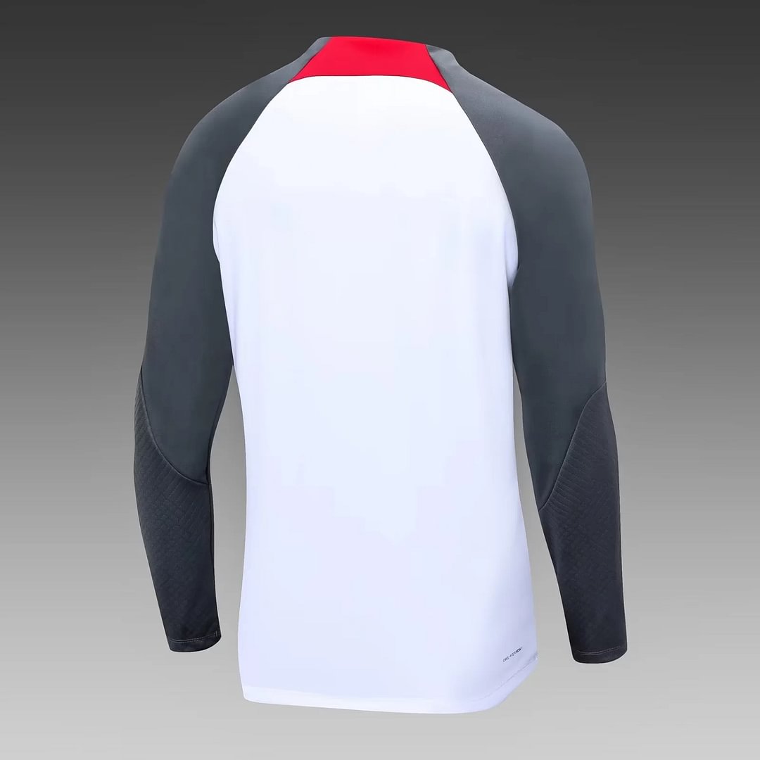 2023/2024 Liverpool Half-Pull Training Suit White Football Shirt