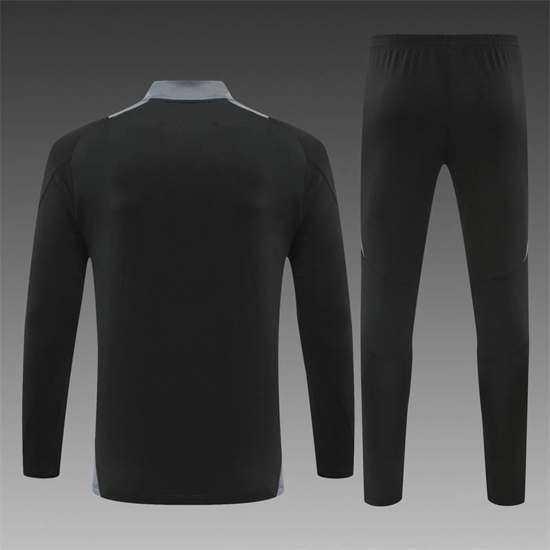 2024/2025 Al-Nassr Half-Pull Training Suit Black Football Shirt