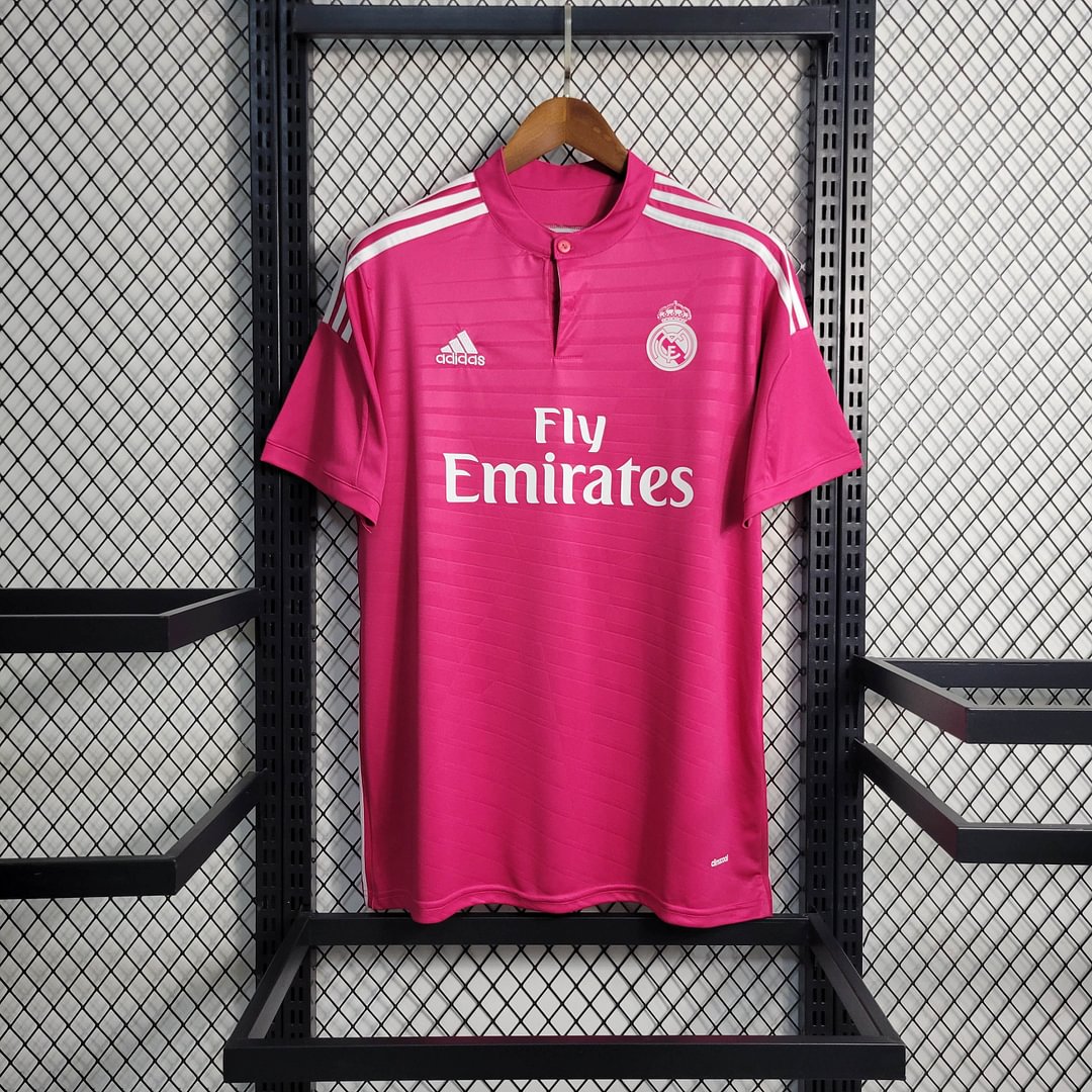 2014/2015 Real Madrid Rose Red Retro Away Football Shirt