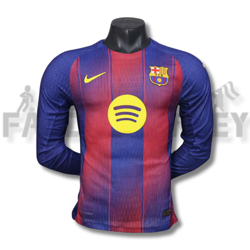 2025/2026 Barcelona Home Long Sleeves Jersey (Player Version)