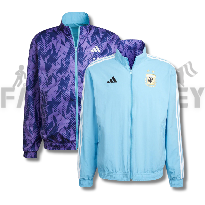 2022/2023 Argentina Reversible Windbreaker(Purple-Blue)Football Shirt
