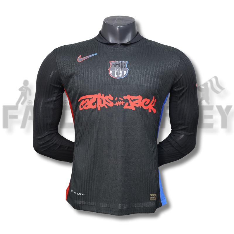 2024/2025 Limited Edition FC Barcelona x Travis Scott Men’s Away Long Sleeves Football Jersey( Player Edition )
