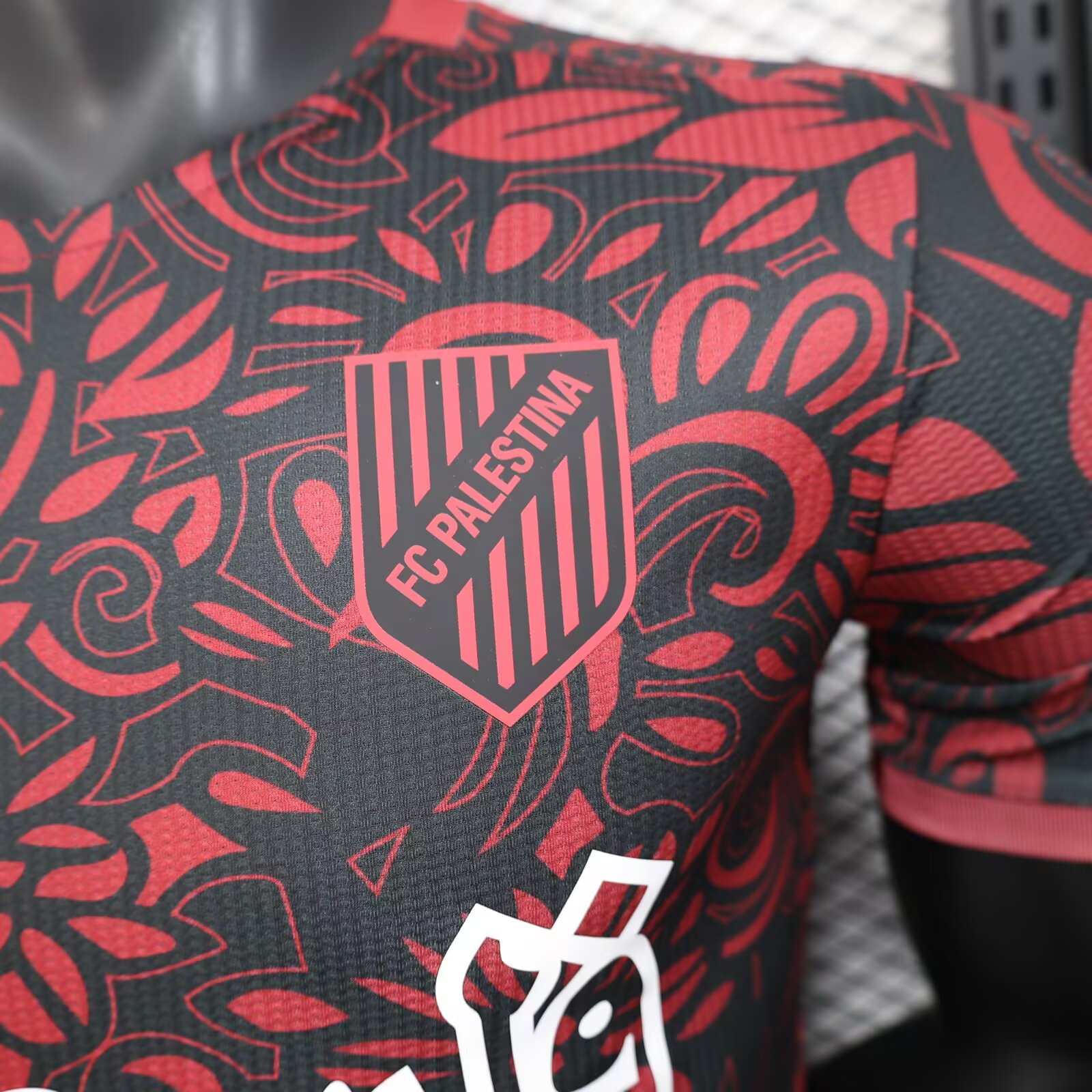 2025/2026 Palestine Red Pre match training uniform Jersey( Player Edition )