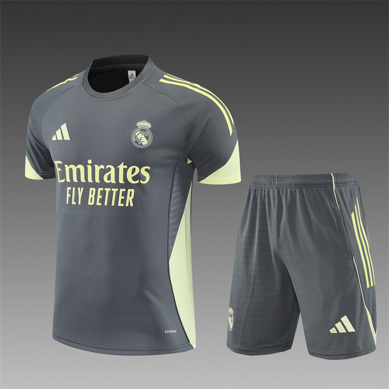2025/2026 Real Madrid Grey Training Wear Suit Shirt