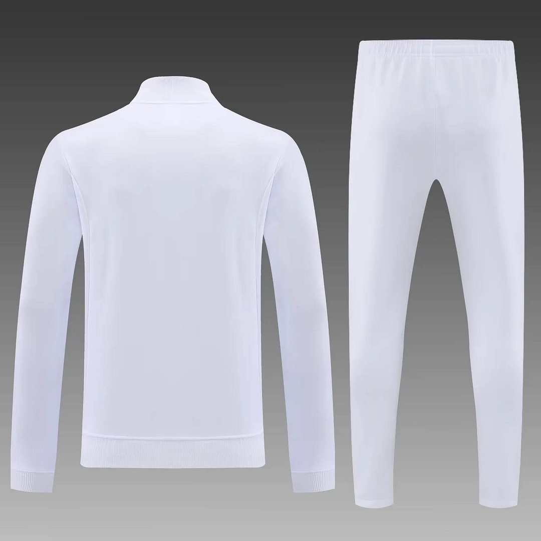 2024/2025 Juventus Long Zipped Jacket Training Suit White Football Shirt